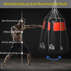 Box-Set Boxsack Hanging Boxing Heavy Bag Mit Boxhandschuhe 16 KG Schwarz+Rot