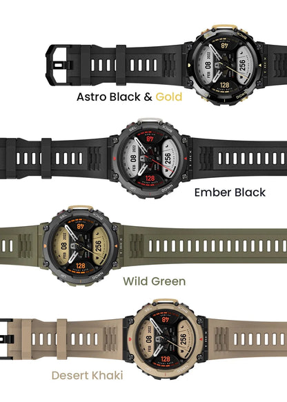 Amazfit T Rex 2 Smartwatch T Rex 2 Dual Band Route Import 150 Built-In Sports Modes Smart Watch