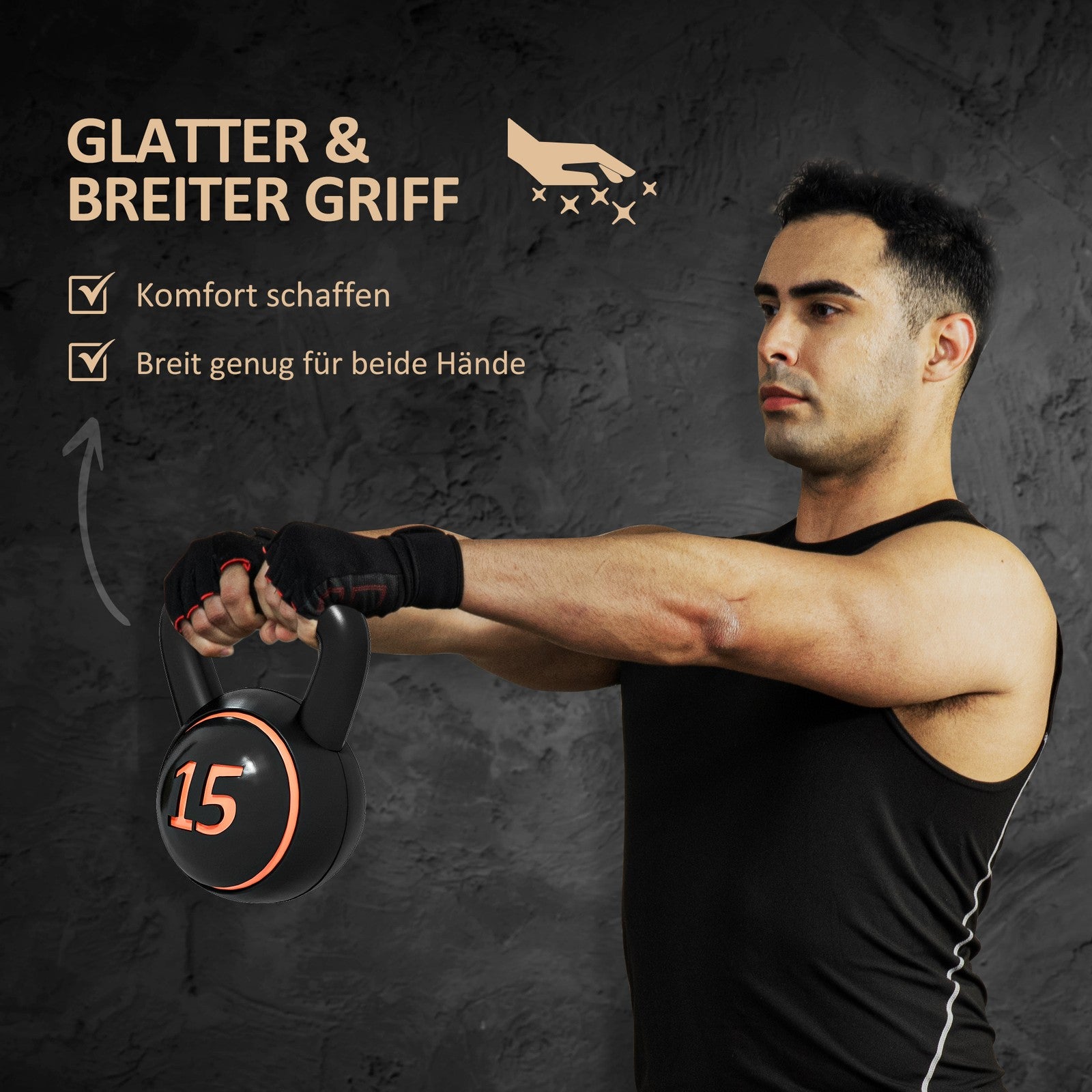 Kettlebell, 2,2Kg, 4,5Kg, 6,8Kg Kugelhantel, 3Er Set Kugelgewicht Für Gymnastik