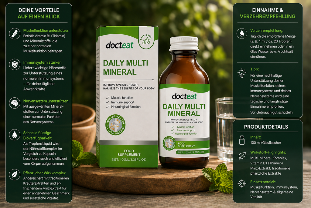 Gotas Multi-Mineral para Articulações e Ossos