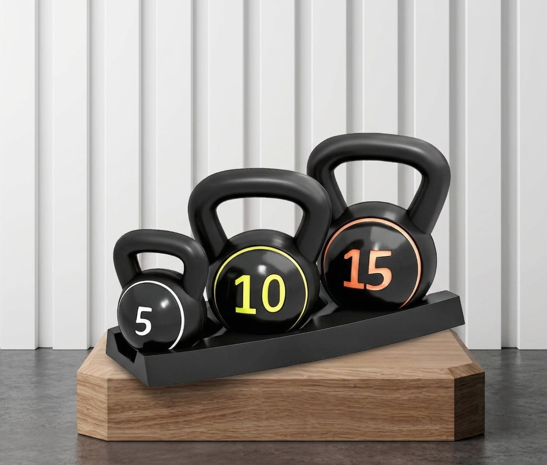 Kettlebell, 2,2Kg, 4,5Kg, 6,8Kg Kugelhantel, 3Er Set Kugelgewicht Für Gymnastik
