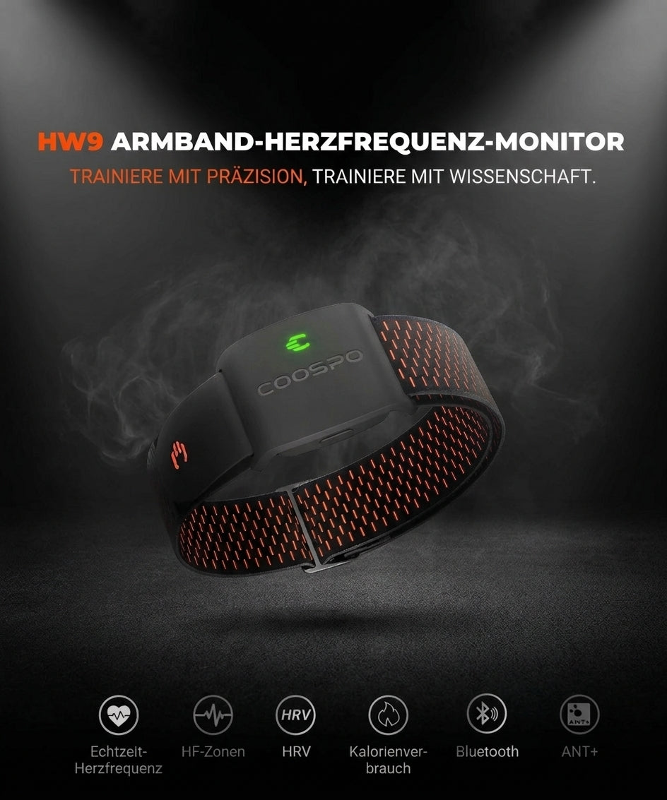 Herzfrequenz-Armband mit HF-Zonen & Kalorien-Sensor