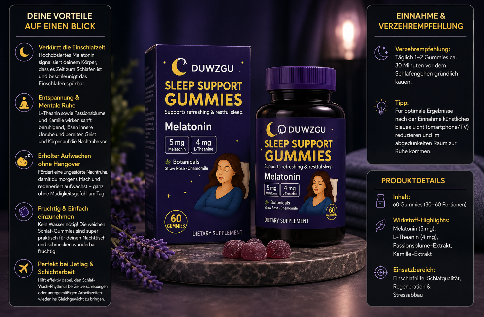 Gomas de Melatonin para o sono