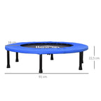 Fitness Trampolin Ø91 Cm Mini Trampoline Mit Rutschfesten Füßen Schwarz+Blau