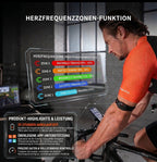 Bracciale monitor di frequenza cardiaca con zone di frequenza e sensore di calorie