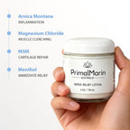 Schmerzcreme gegen Gelenkschmerzen & Steifheit mit Arnika & Magnesium.