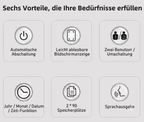 Digitales Oberarm-Blutdruckmessgerät mit Sprachausgabe.