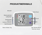 Digitales Oberarm-Blutdruckmessgerät mit Sprachausgabe.