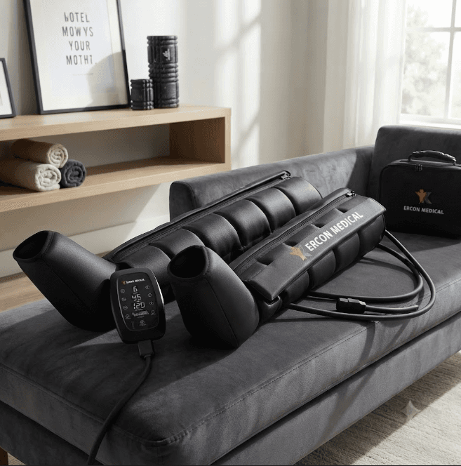 Massagem de compressão profissional com 6 câmaras