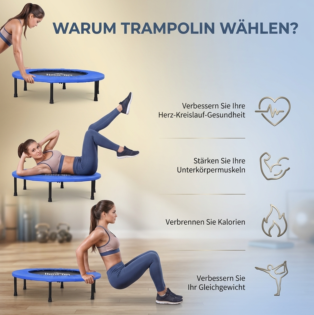 Mini Trampolin Ø91 cm für zu Hause
